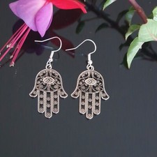 Dangle Drop Hamsa Hand Evil