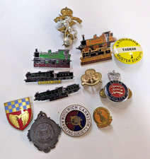 VINTAGE COLLECTION ENAMEL PIN BADGES RAILWAY TRAINS UGANDA POLICE WALLINGTON...