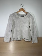 M&S by Indigo Collection Wool Alpaca Blend Jumper Cream UK 10-12