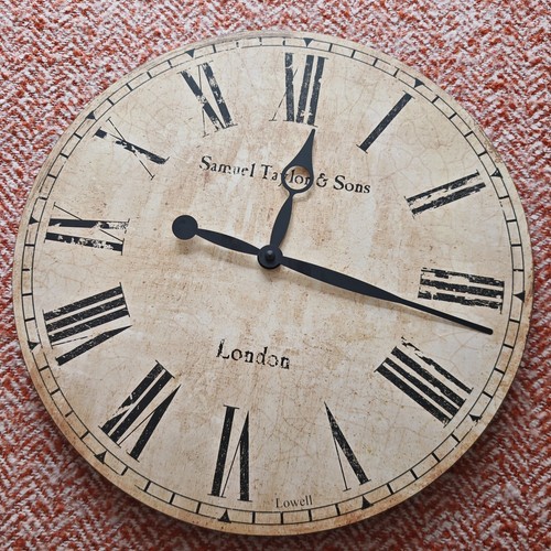 Large wooden rustic clock - rustic,