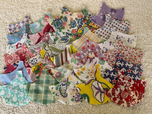 Vintage feedsack fabric quilt - vintage,