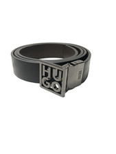 Mens Boss Black Leather Belt