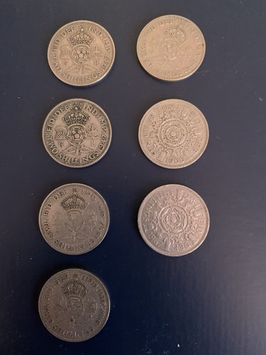 Two shilling coins - shilling,