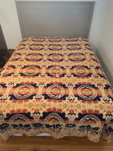 Handwoven jacquard coverlet - handwoven,