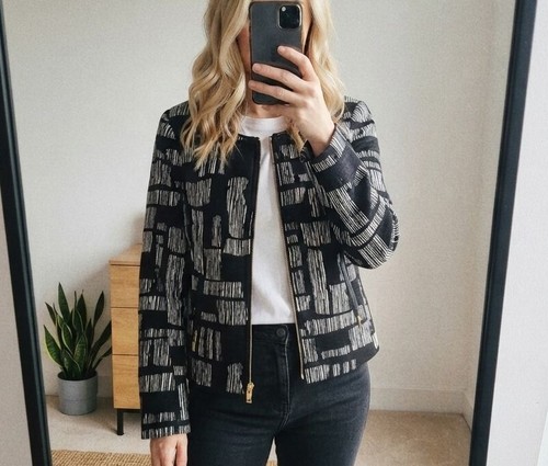 Next black and - white, patterned