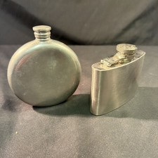 Vintage Hip Flasks 1 x Pewter