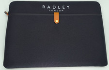 Radley London black laptop sleeve folio paper folder holder bag