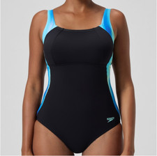 Speedo Women's Lunalustre Body Shaping Printed Swimsuit Swimming Costume BNWT