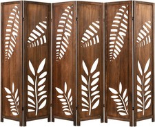 6 Panel Brown Carved Wood Room