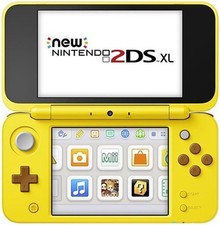 New Nintendo 2DS XL Video Game Console Pikachu Edition Yellow + Games BUNDLE