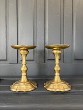 Decorative Pair Of Heavy Brass