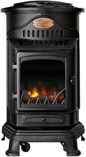 Gas Stove Heater Calor Provence 3kw Flueless With 2 heat settings (Matt Black)