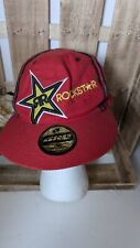 VINTAGE Rockstar Energy Drink Hat Cap Mens Flex fit Red Baseball Racing