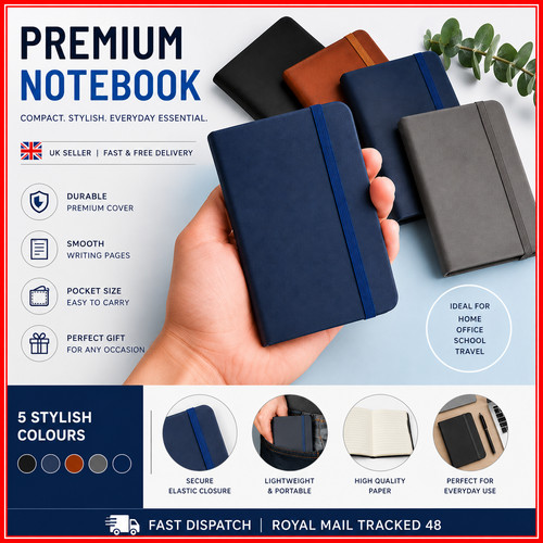 Mini pocket notebook lined - a7,