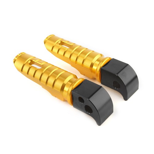 Gold rear foot pegs - foot,