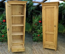 ?Fab! Old Antique Pine Tall Cupboard/Linen/Larder/Food/Housekeepers/Wardrobe ?
