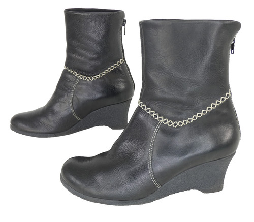 Nine west leather boots - nine,