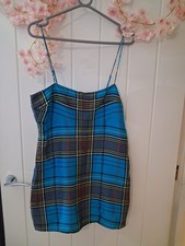 Realisation blue tartan silk
