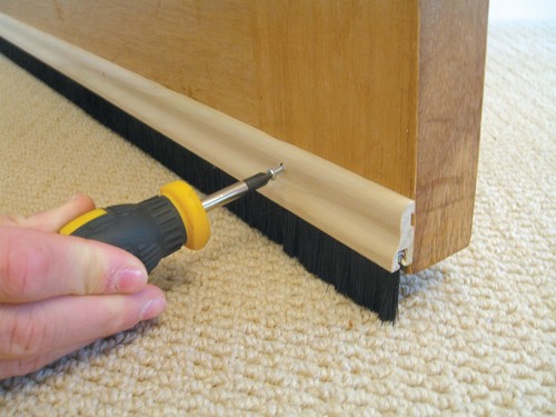 Wood draught excluder bottom - draught,