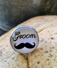 Groom Mustache Pin, Mustache