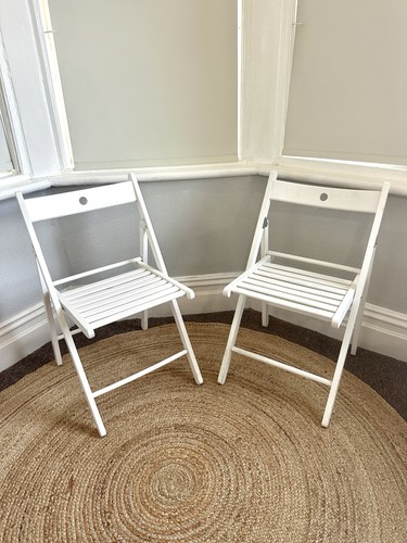White wooden folding - 2,
