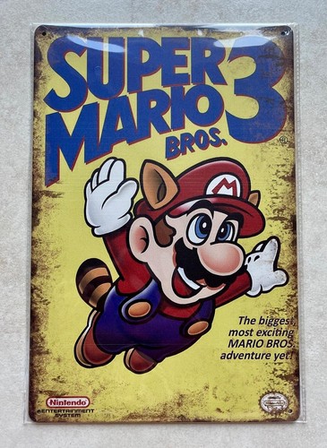 Super mario bros metal sign - metal,