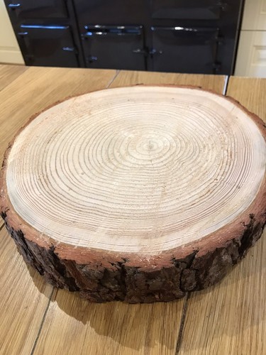 Christmas cake log slice stand