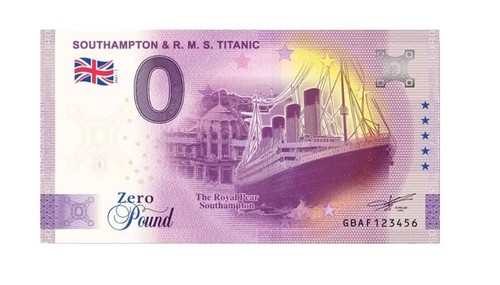 Zero pound banknote - pound, £