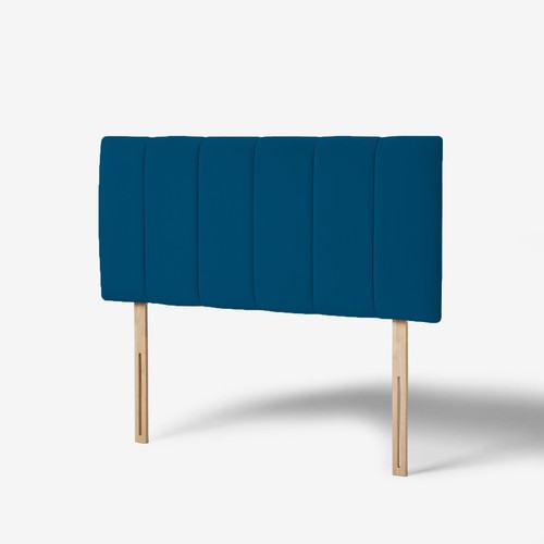 Blue plush velvet headboard - plush,