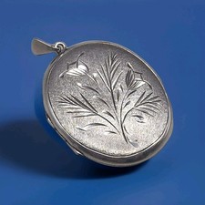 Sterling Silver Large Engraved