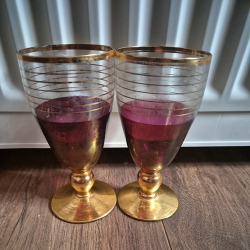 Brass wine goblets - goblets, india
