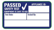 1040 BLUE 4th Edition PAT Test Labels Personalised (Portable Appliance Stickers)