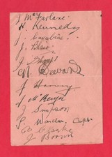 THIRD LANARK FC 1933-34 VERY RARE ORIGINAL AUTOGRAPHED BOOK PAGE 11 X SIGNATURES