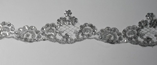 Sequins embroidered - 1m,