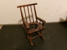Hand Made Wood Doll Rocking Chair 8" Tall x 4 1/2" Wide NEW NEVER USED