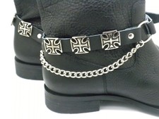 New Boot Straps Cross Leather