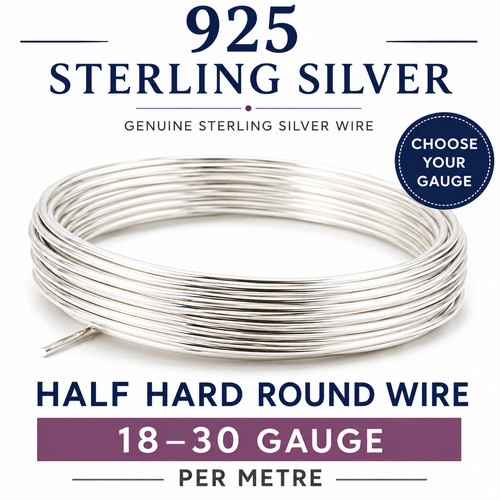 925 sterling silver round wire - round,
