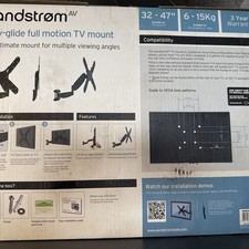 Sandstrom Black Easy Glide Full Motion TV Bracket 32-47inch (New)