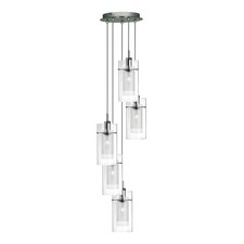 5 Lights Satin Silver Multi