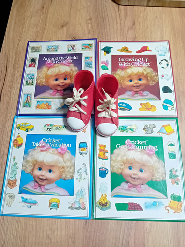 Cricket doll books and - , shoes