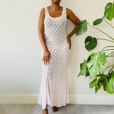 Zara Pink Long Lace Dress Size