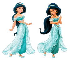 2 DISNEY ALADDIN PRINCESS