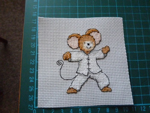 Completed cross stitch card - stitch,