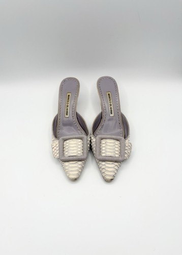 Manolo blahnik purple white - manolo, &