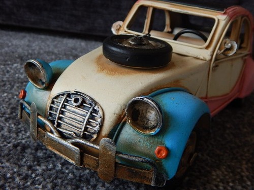Citroen 2cv tin plate - plate, french