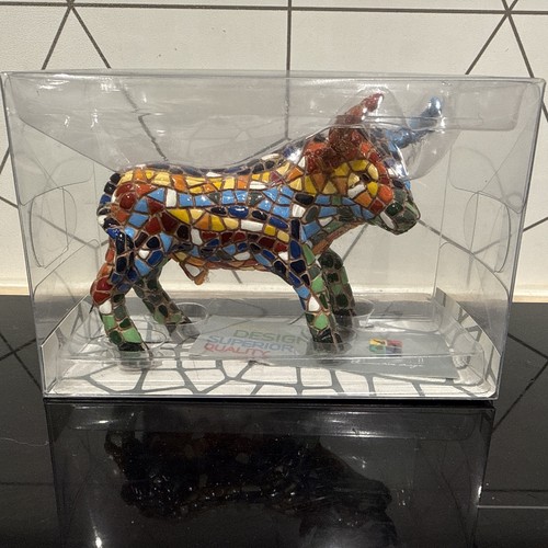 Mosaic multicoloured bull 10cm - bull,