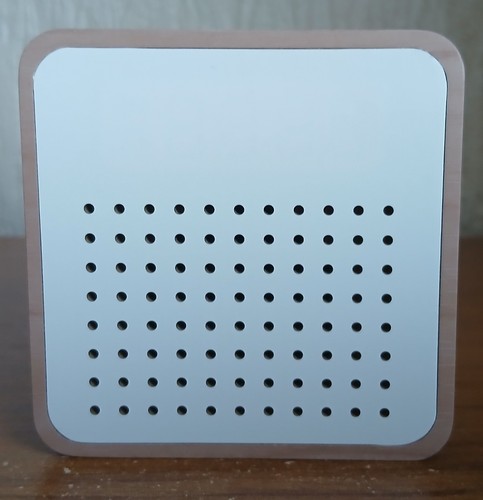 Alarm clock white wood effect - clock,