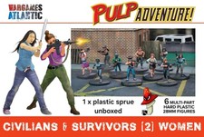 Wargames Atlantic Civilians & Survivors (2) Women 28mm 1/56 1 x sprue unboxed 
