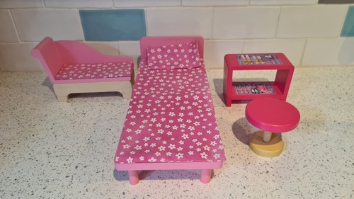 Barbie bedroom set with - barbie, bed