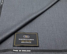 Grey Super 130s Wool Fabric Suiting Thobes Dishdasha Plain Solid 3.50m x 1.50m
